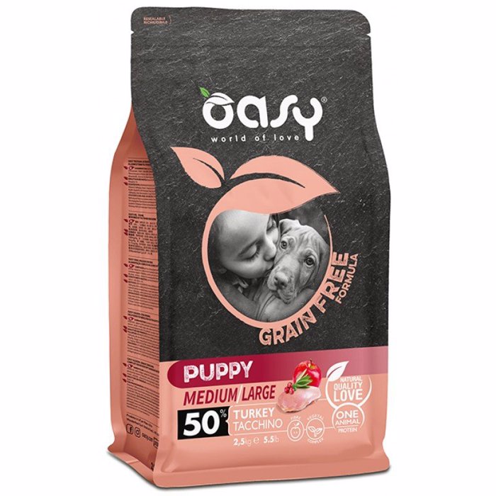 OASY XIRA TROFI SKuLOu GRAIN FREE PUPPY MEDIUM-LARGE TURKEY 12KG